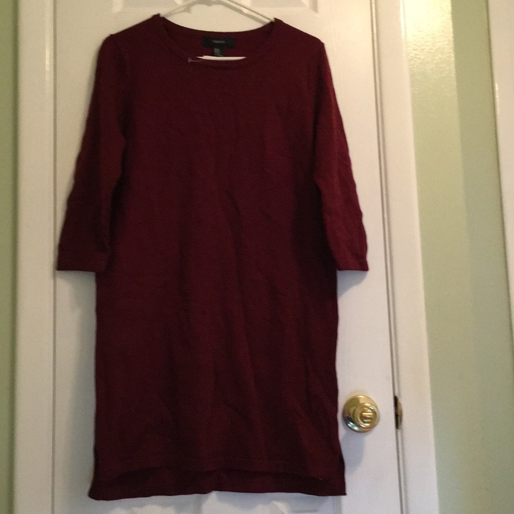 Burgundy Sweater Dress